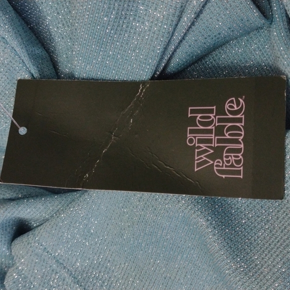 NWT Wild Fable Aqua Sparkle Mini Dress - Size XS / XL - Picture 7 of 7